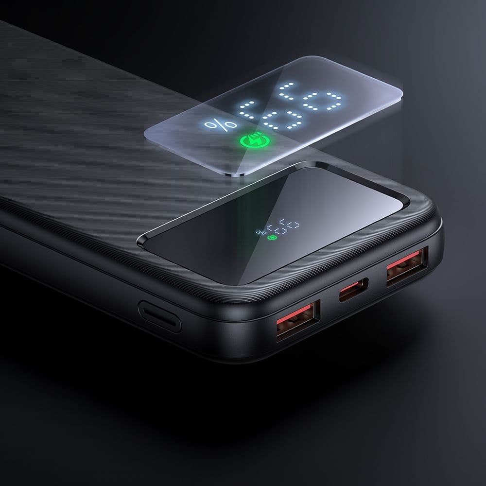 Mcdodo – powerbanka (MC-4220) – port USB-C + 2x USB-A, 10000 mAh, 22,5 W, LED displej – černá - náhled 5