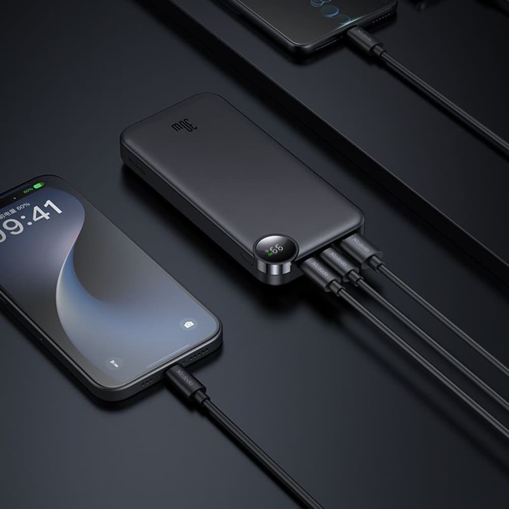 Mcdodo Power Bank MC-3850 USB-C port 10000mAh 30W LED displej černá - náhled 5