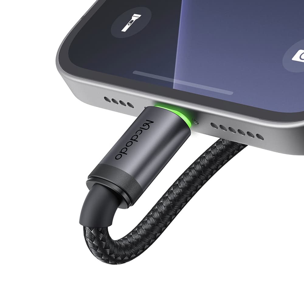 Mcdodo – datový kabel (CA-4410) – USB-C na USB-C, nylonové opletení, hliníková slitina, PD60W, 1m – černý - náhled 5