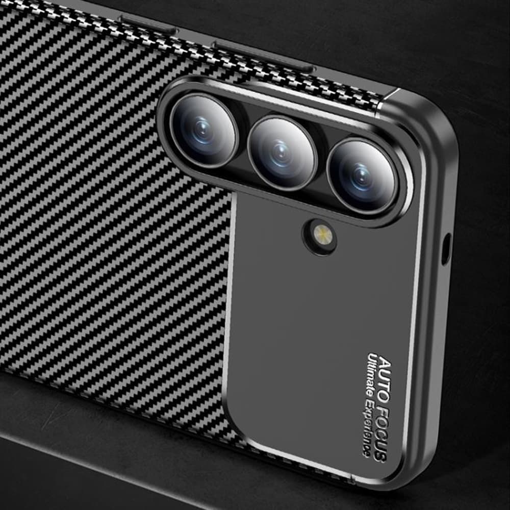 Techsuit CarbonFiber Samsung Galaxy S25 FE černý - náhled 5