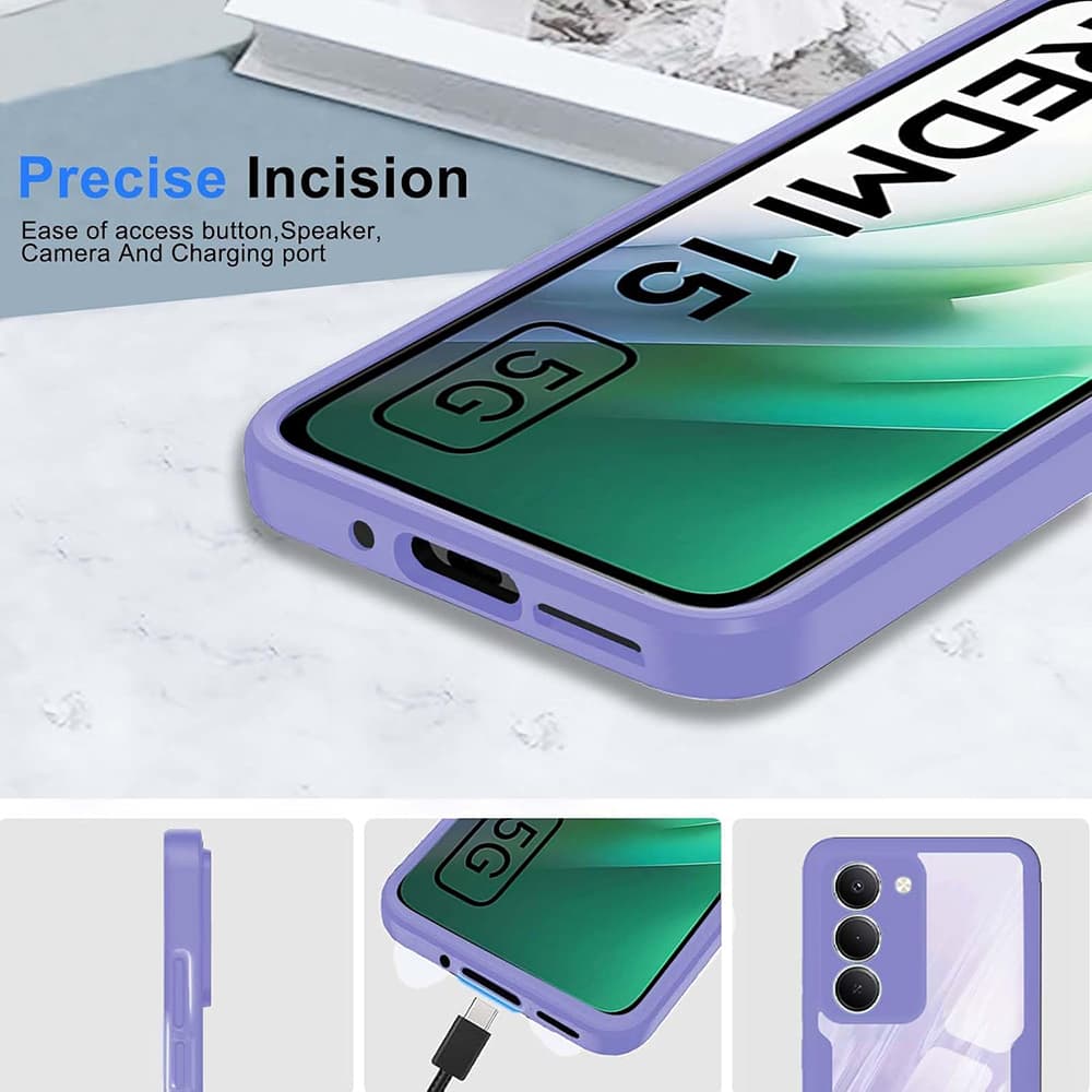 Techsuit ColorVerse 360 Series + Ochranná fólie Xiaomi Redmi 15 4G / 5G Růžová - náhled 5