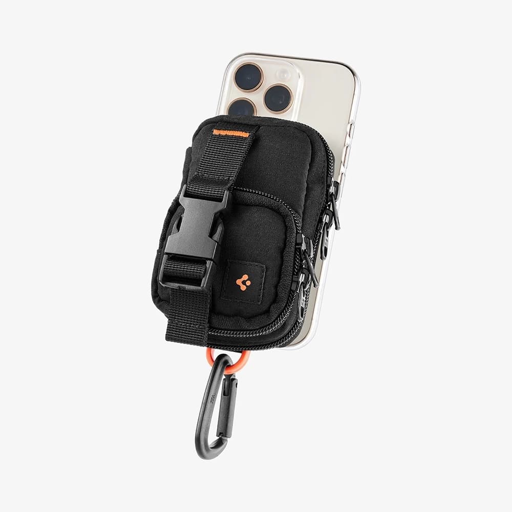 Spigen Phone Pouch Snap Zip MagSafe peněženka držák karet AirPods černá - náhled 5