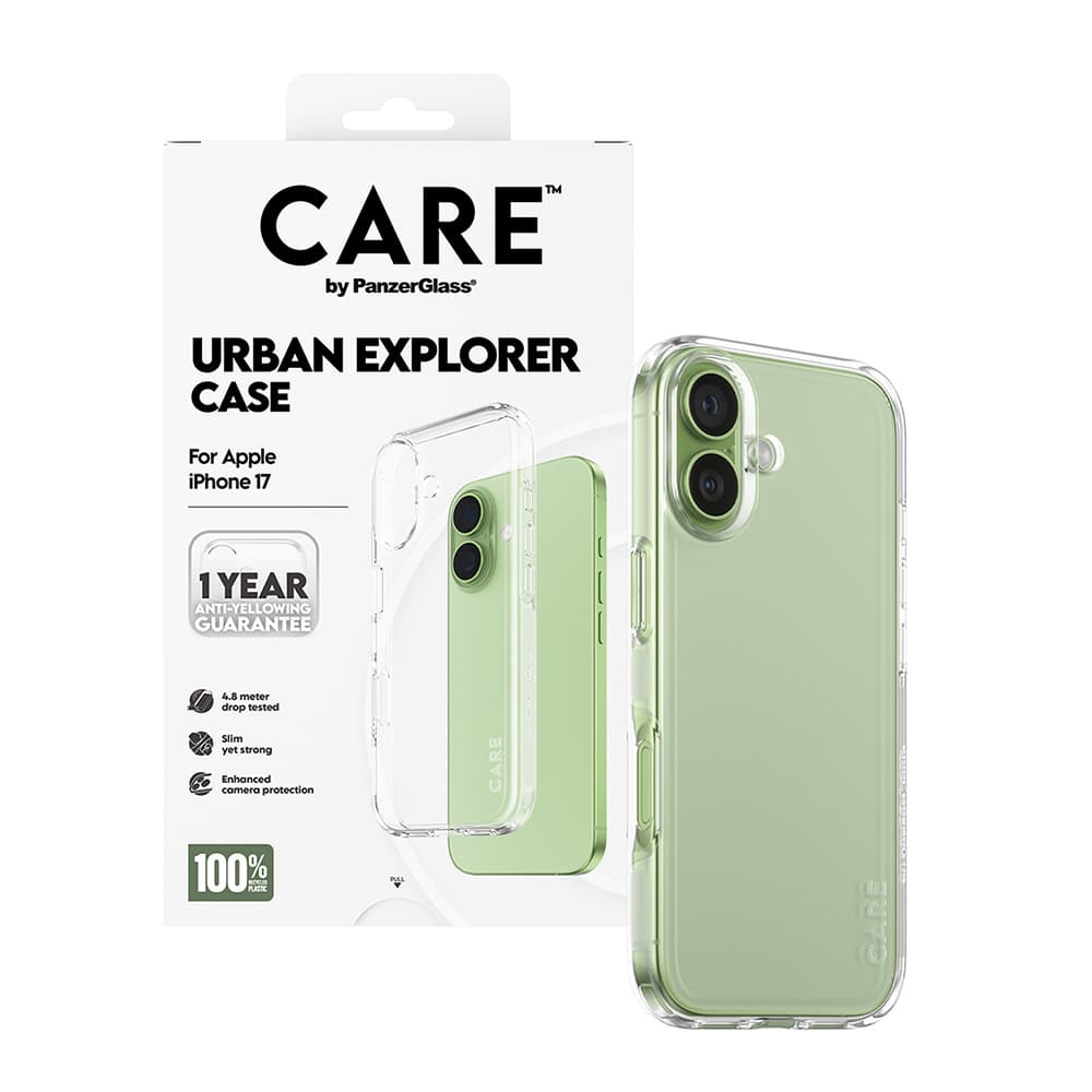 PanzerGlass® CARE Flagship Urban Explorer iPhone 17 průhledný - náhled 5
