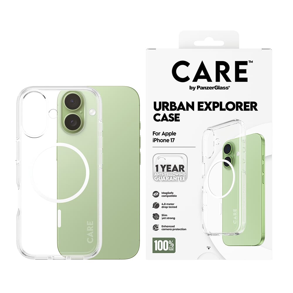 PanzerGlass® CARE Flagship Urban Explorer bílý MagSafe iPhone 17 průhledný - náhled 5