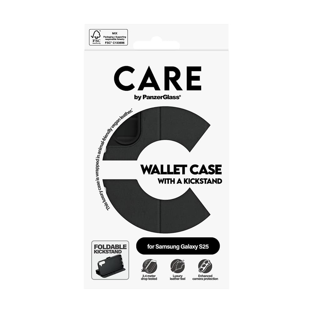 Pouzdro s opěrkou PanzerGlass® CARE pro Samsung Galaxy S25 černé - náhled 5