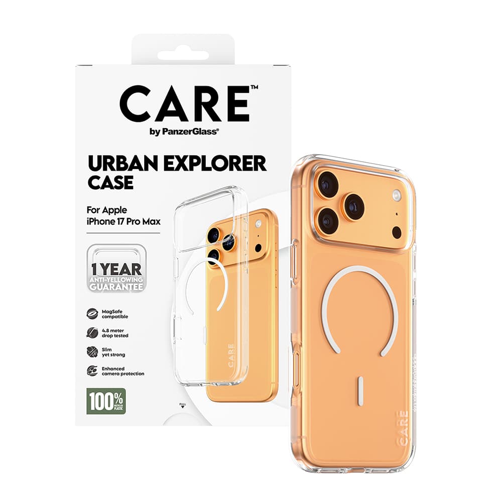 PanzerGlass® CARE Flagship Urban Explorer bílý MagSafe iPhone 17 Pro průhledný - náhled 5