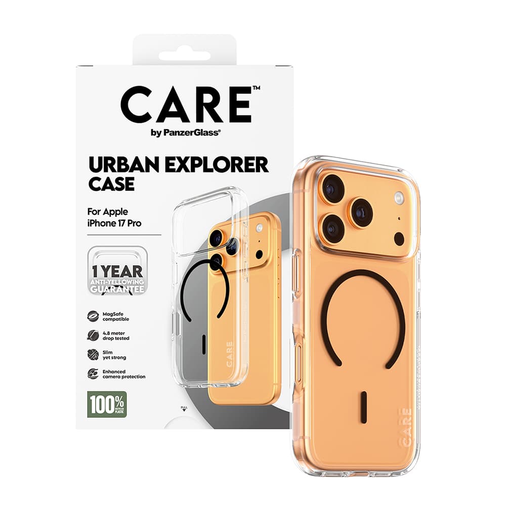 PanzerGlass CARE Flagship Urban Explorer Black MagSafe iPhone 17 Pro Clear - náhled 5