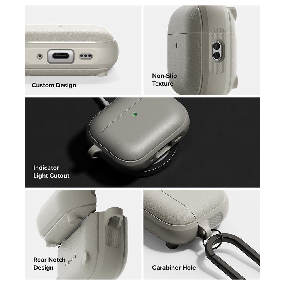 Ringke Onyx Magnetic pouzdro pro AirPods Pro 3 teplá šedá - náhled 5
