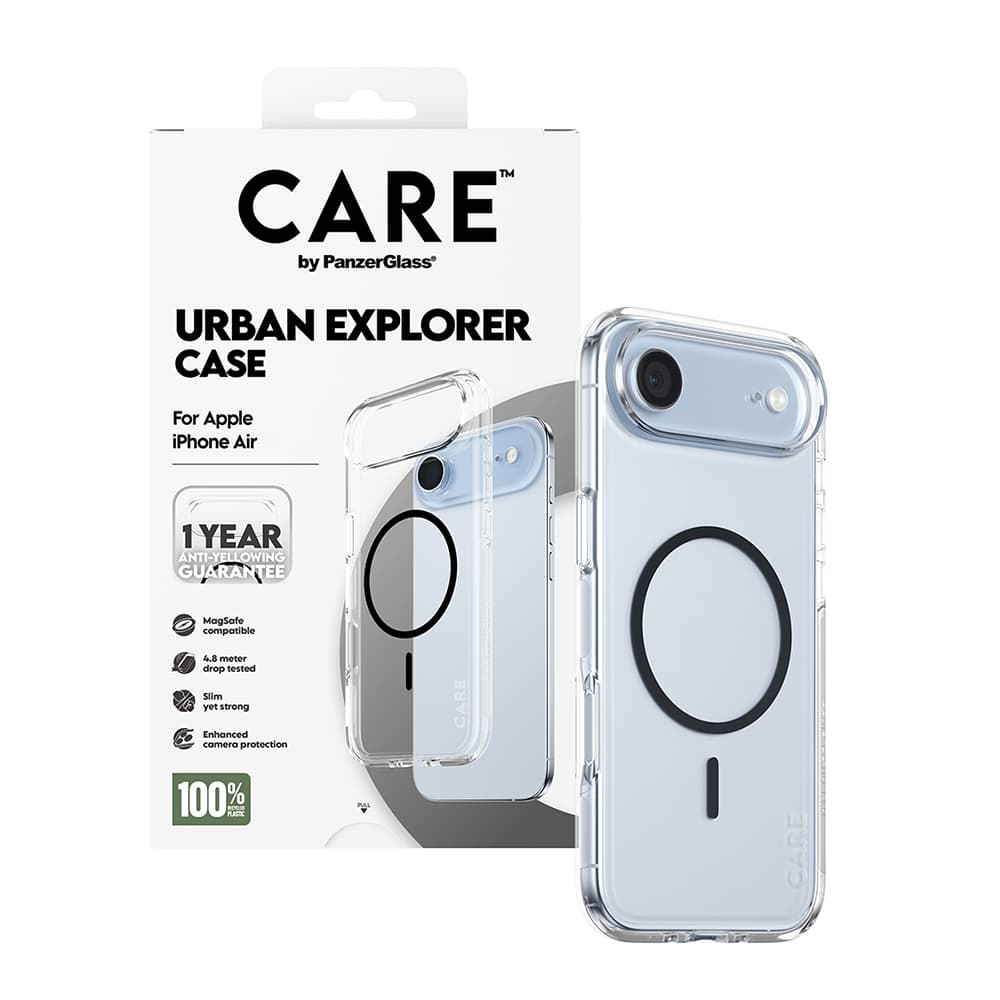 PanzerGlass® CARE Flagship Urban Explorer černý MagSafe iPhone 17 Air průhledný - náhled 5