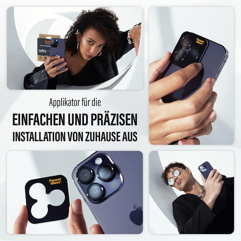 PanzerGlass® Hoops® ochrana čočky fotoaparátu iPhone 17/16/16 Plus průhledná - náhled 5
