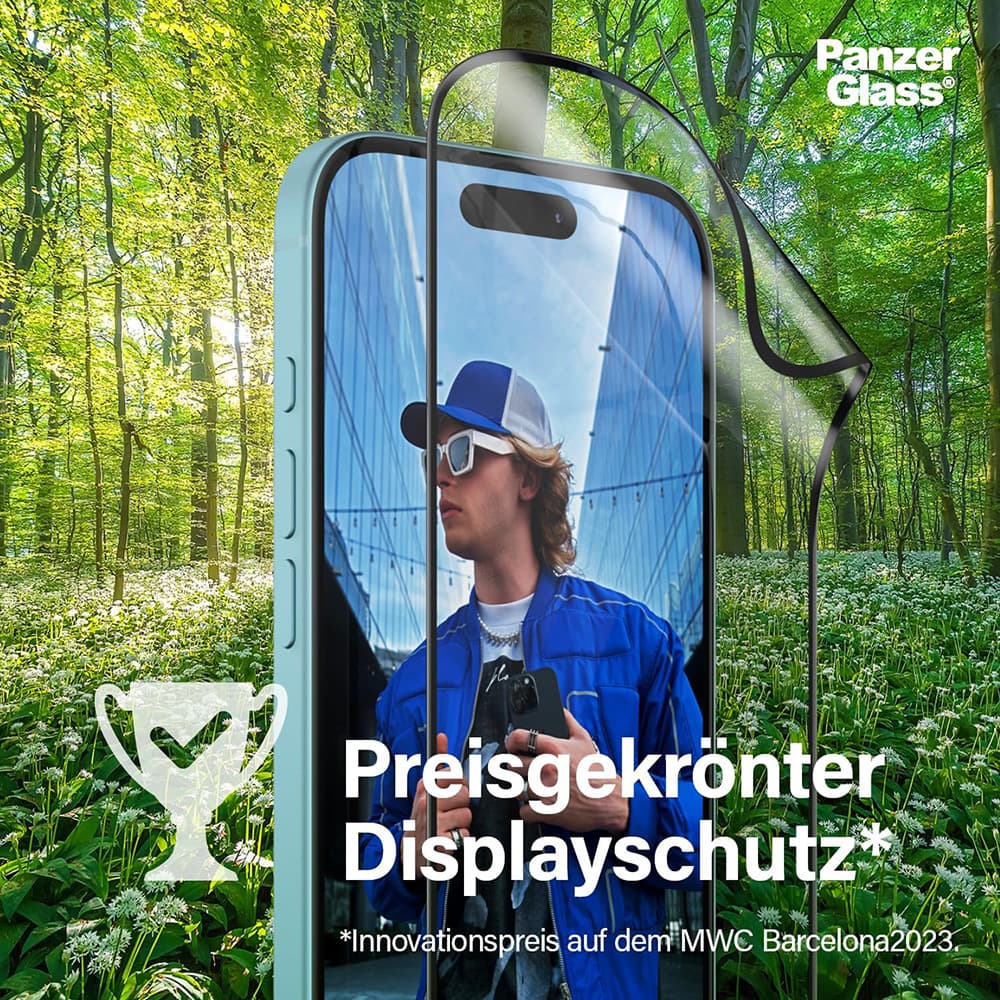 PanzerGlass Ultra-Wide Fit EyeCare ochranné sklo iPhone 16 Pro Max černé - náhled 5