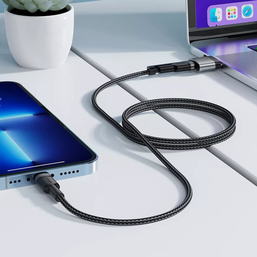 Acefast Data Cable C22-05 Rychlonabíjecí Type-C na Type-C MagSafe 3 Adaptér 240W 48V/5A 1.2m černá - náhled 5