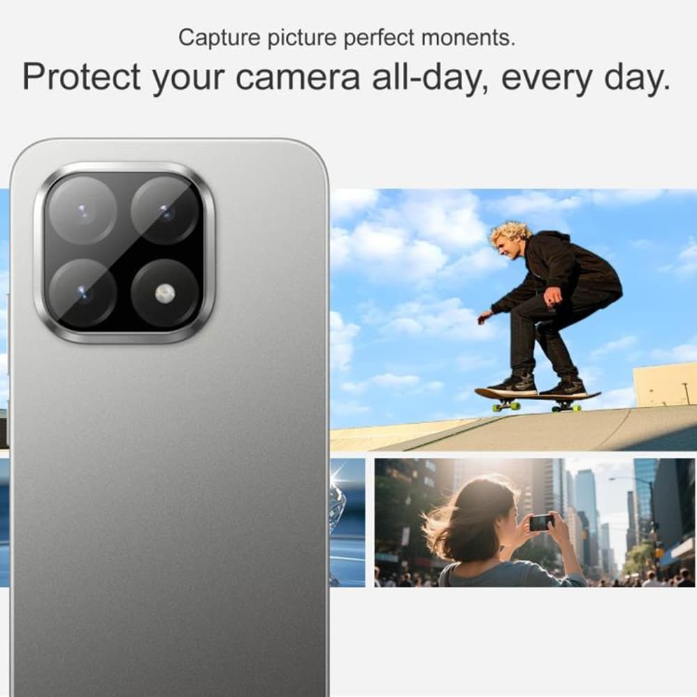 Ochranné sklo na fotoaparát Xiaomi 15T černé - náhled 5