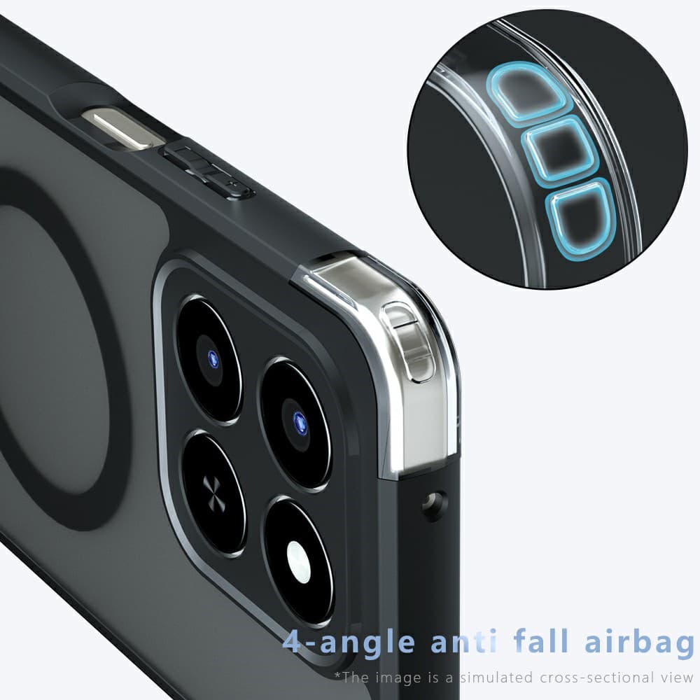 Techsuit PureFrost MagSafe pro Honor 400 Smart 5G X7d 4G Frosted Black - náhled 5