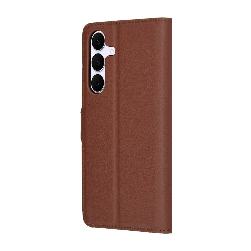 Kožené pouzdro Techsuit Samsung Galaxy S25 FE hnědé - náhled 5