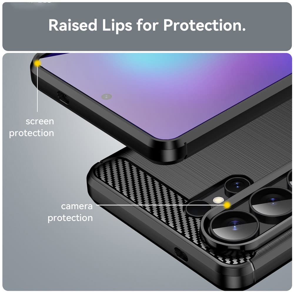 Techsuit Carbon Silicone pro Samsung Galaxy S26 Ultra černý - náhled 5