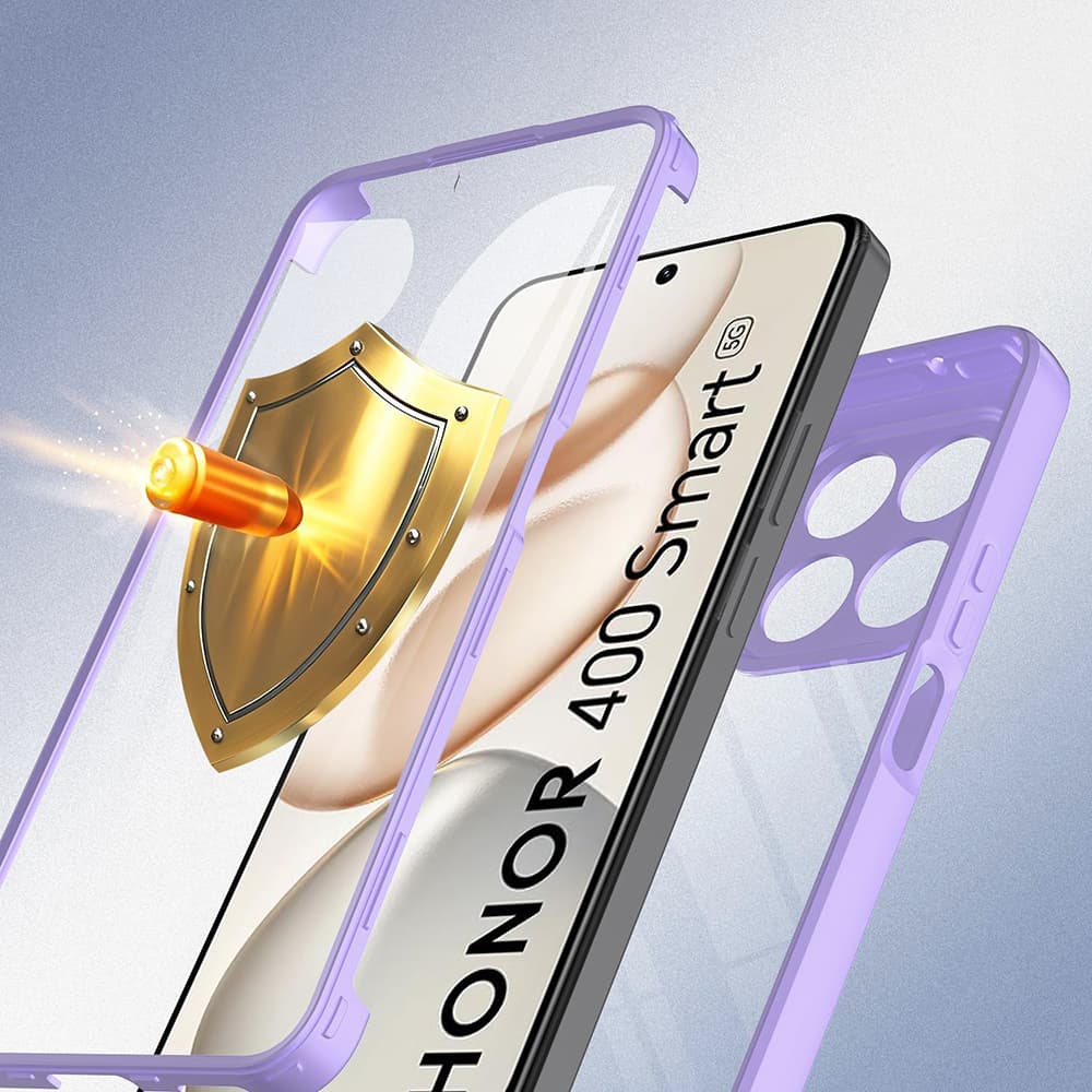 Techsuit ColorVerse 360 + ochrana displeje pro Honor 400 Smart 5G fialový - náhled 5
