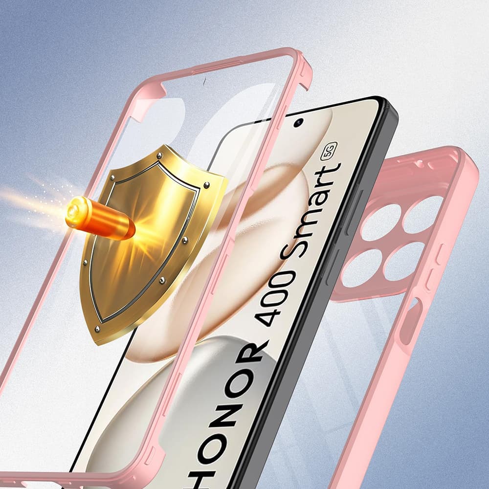 Techsuit ColorVerse 360 + ochrana displeje pro Honor 400 Smart 5G růžový - náhled 5