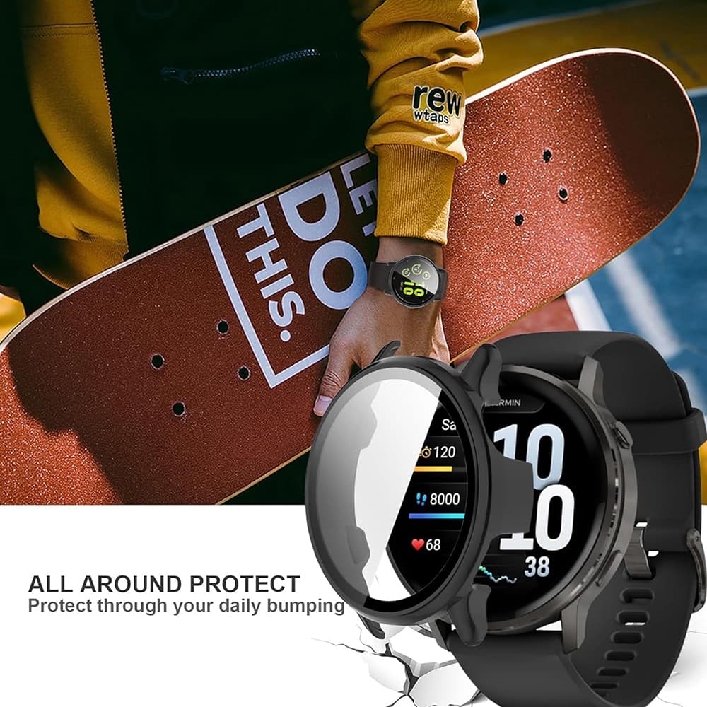 Techsuit Defense360 Pro s ochranným sklem Garmin Venu 4 41mm tmavý tyrkys - náhled 5