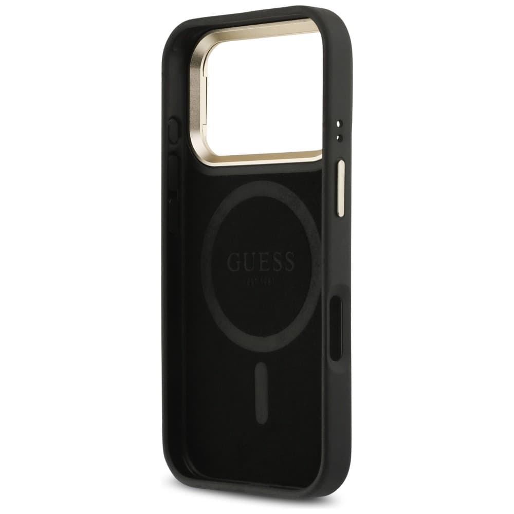 Guess Hardcase 4G Triangle Logo MagSafe s podstavcem iPhone 17 Pro černý - náhled 5