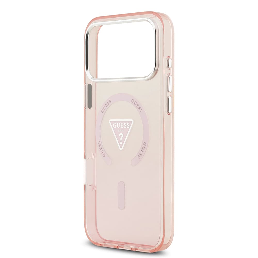Guess IML Gradient Triangle Logo MagSafe iPhone 17 Pro Max růžový - náhled 5