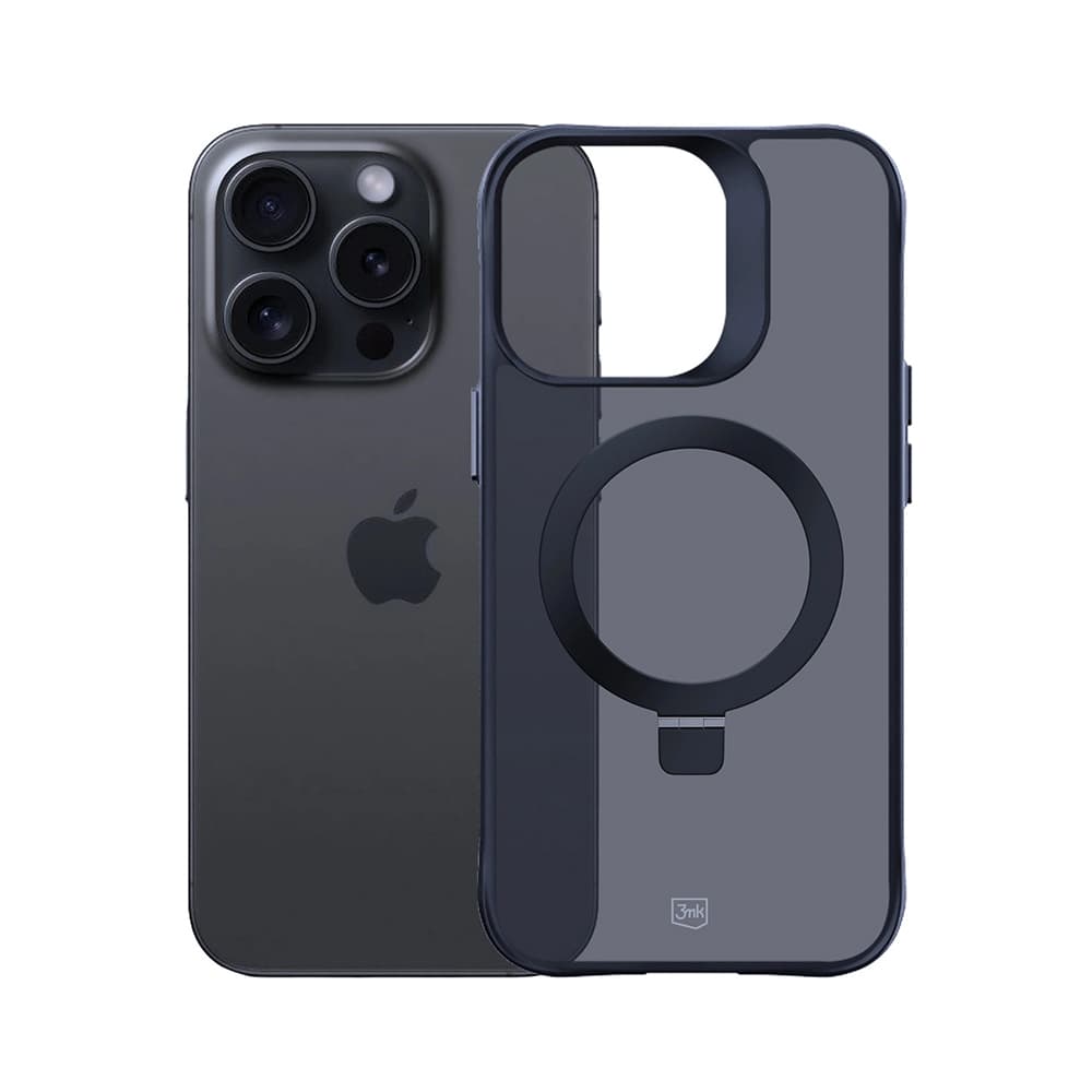 3mk Smoke Case Mag&amp;Stand pro iPhone 16 Pro Max černý - náhled 5