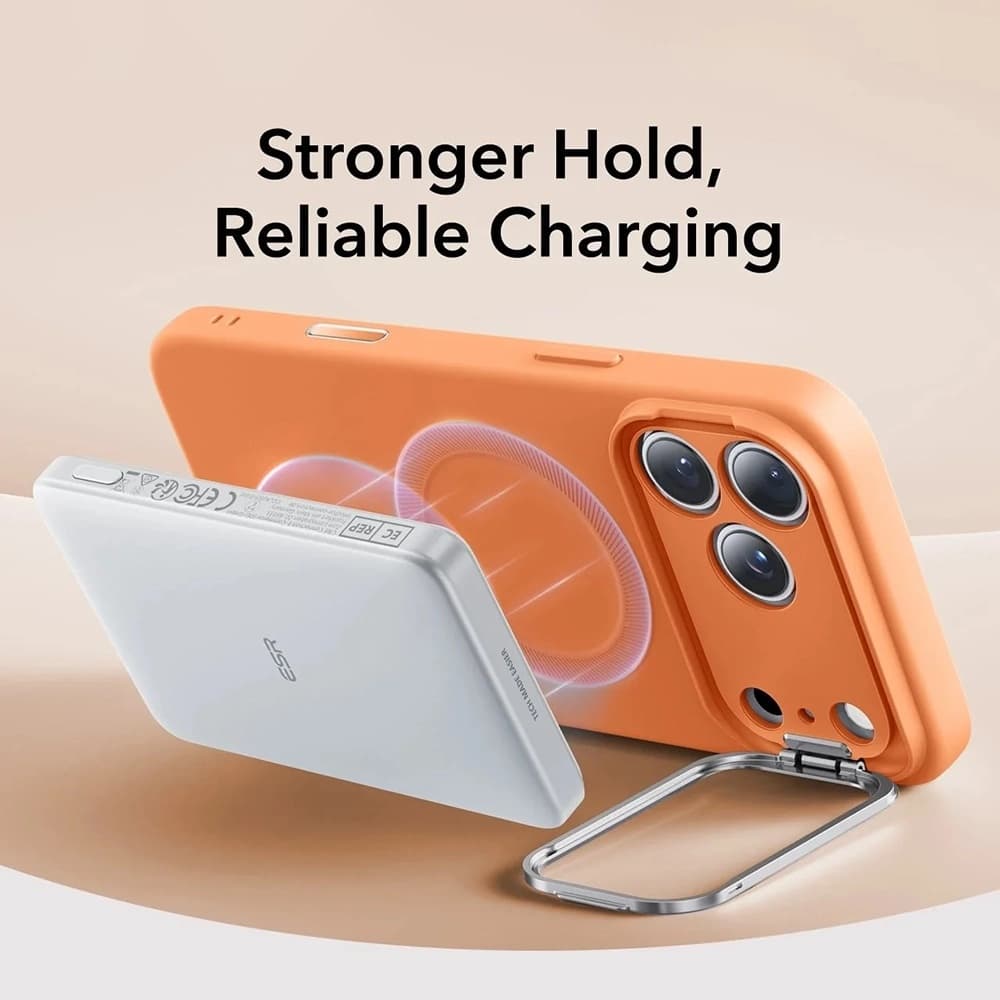 ESR Cloud Soft HaloLock Kickstand pro iPhone 17 Pro oranžový - náhled 5