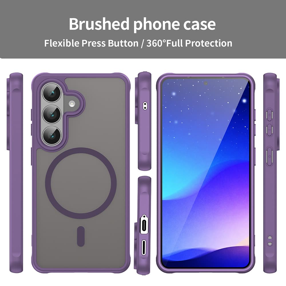 Techsuit kryt HaloFrost II MagSafe pro Samsung Galaxy S26 - fialový - náhled 5