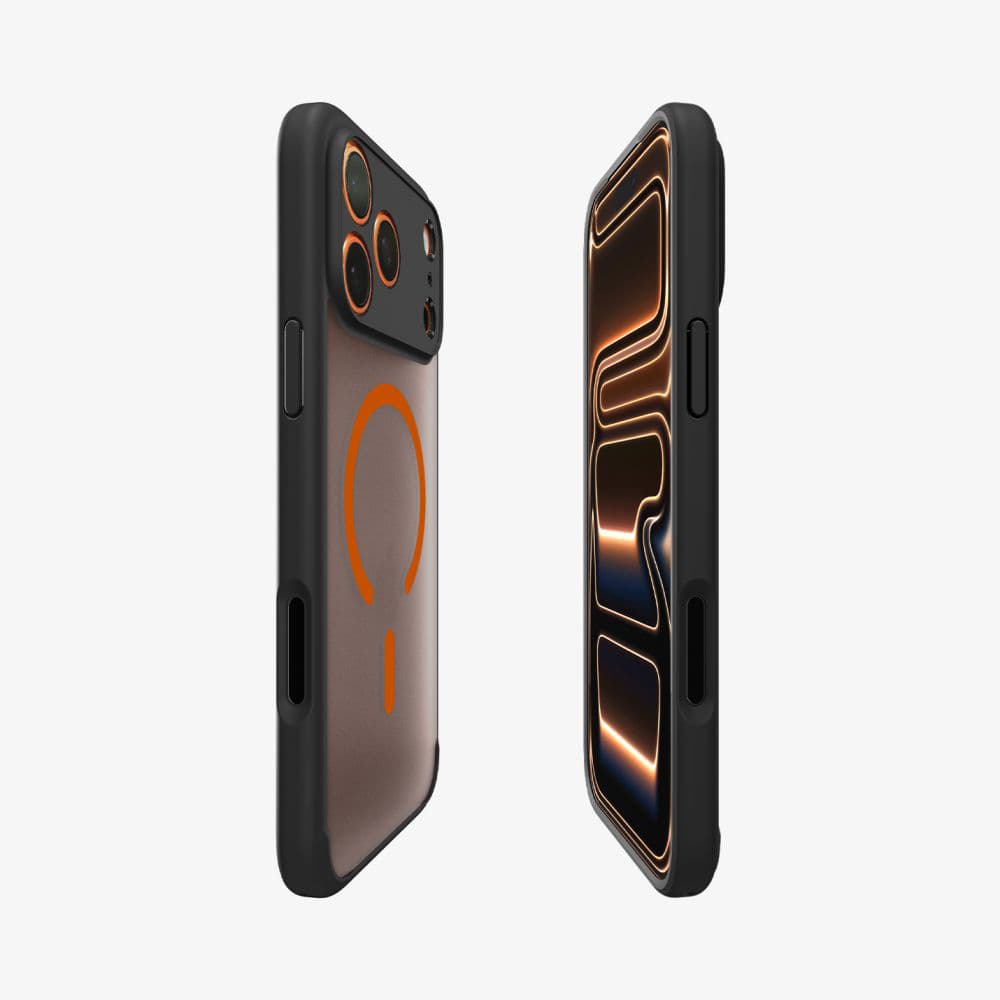 Spigen - Ultra Hybrid MagSafe - iPhone 17 Pro Max - Frost Black / Orange - náhled 5