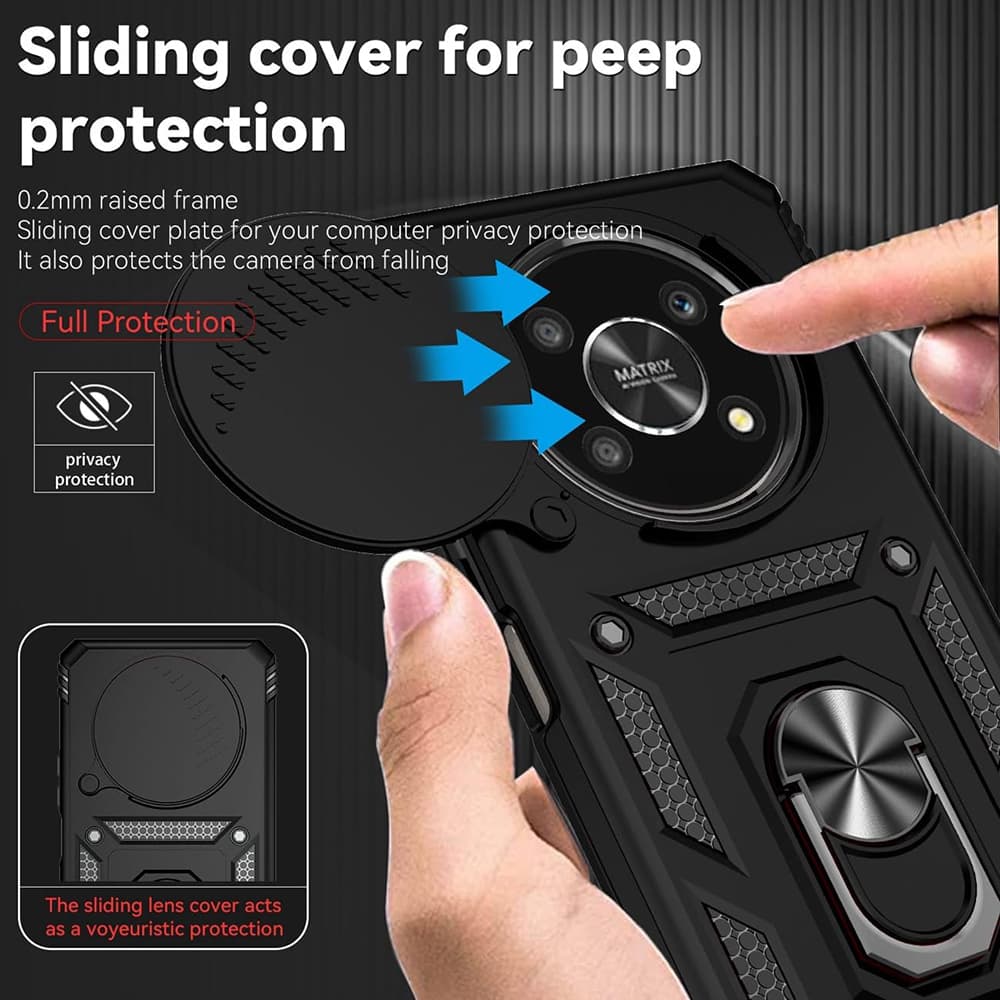 Techsuit – řada CamShield – Honor Magic8 Lite – černá - náhled 5