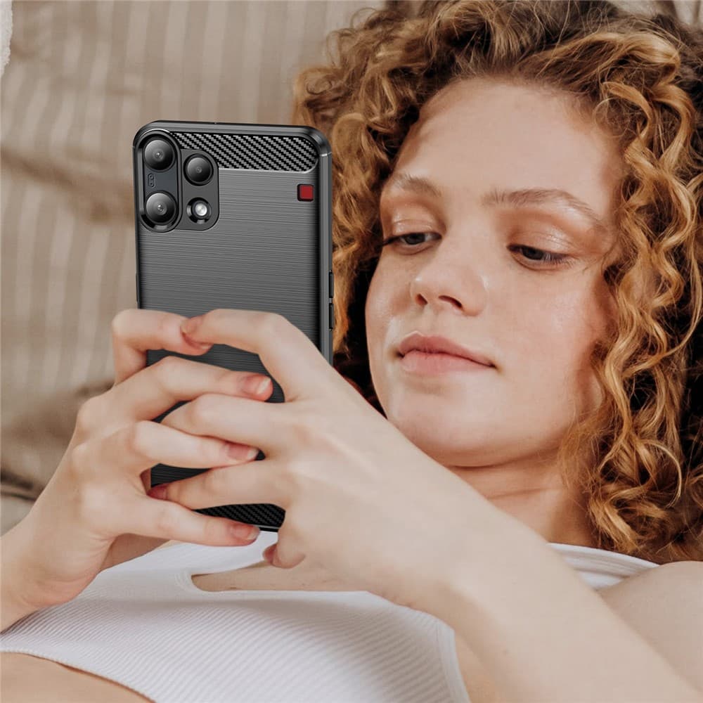Techsuit - karbonový silikon - Nothing Phone (3a) Lite - černá - náhled 5