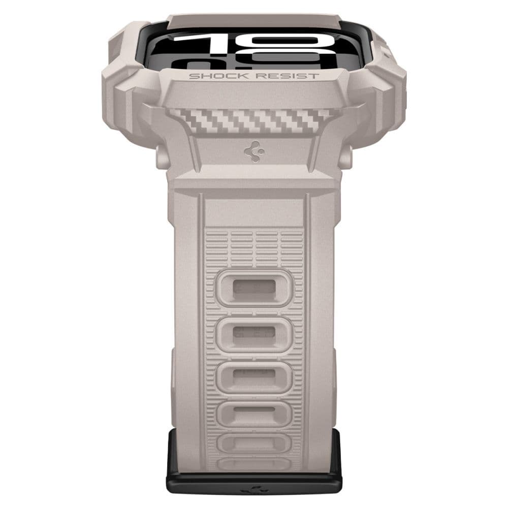 Kryt s řemínkem Spigen - Rugged Armor Pro V2 (ACS10506) - Apple Watch 10 46mm / Watch 11 46mm pískově béžový - náhled 5