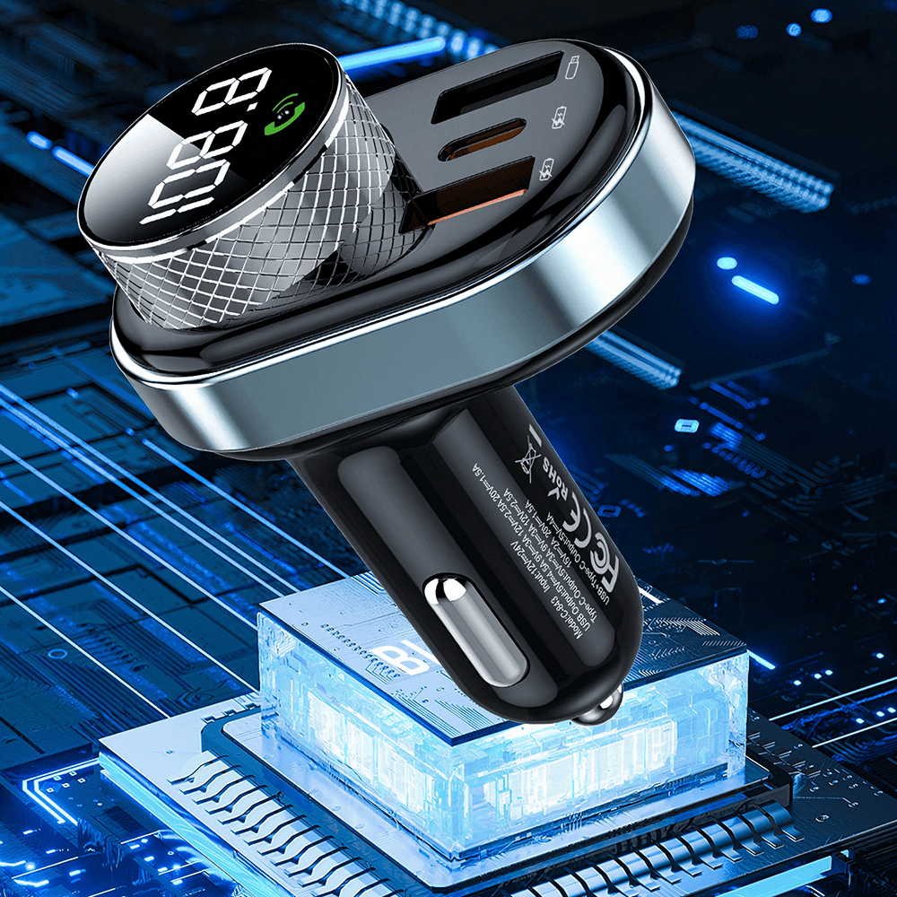 Proove - nabíječka do auta s FM modulátorem (FMSL30110001) - USB, Type-C, U-Disk, TF, Bluetooth 5.4, rychlé nabíjení, 30 W - černá - náhled 5