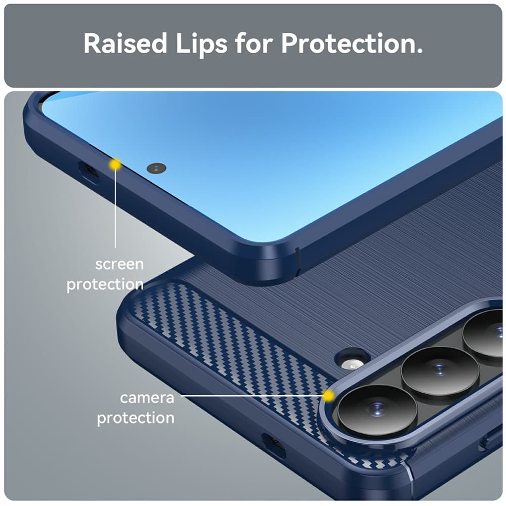 Techsuit - Carbon Silicone - Samsung Galaxy S26 Plus - modrý - náhled 5