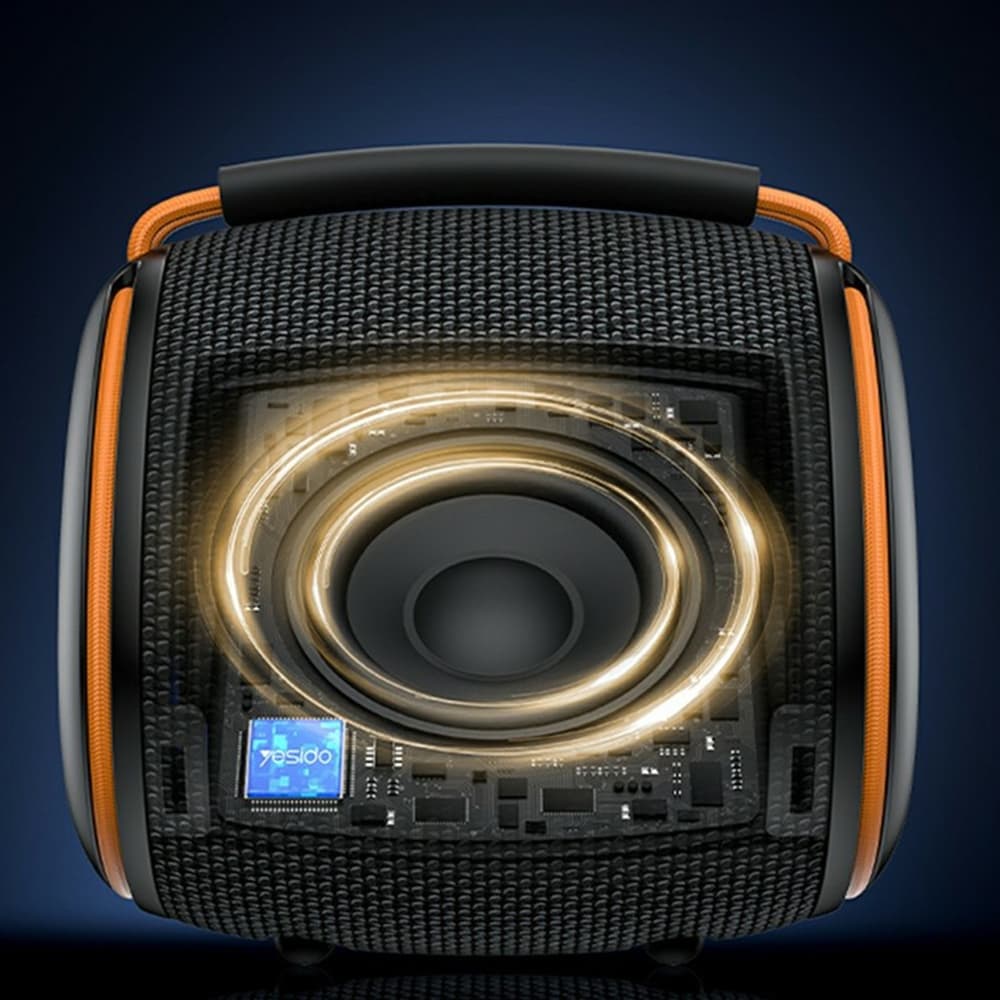 Yesido - Bezdrátový reproduktor (YSW40) - Bluetooth 5.3, Type-C, TF karta, USB, 1200mAh, 8W - Černá - náhled 5