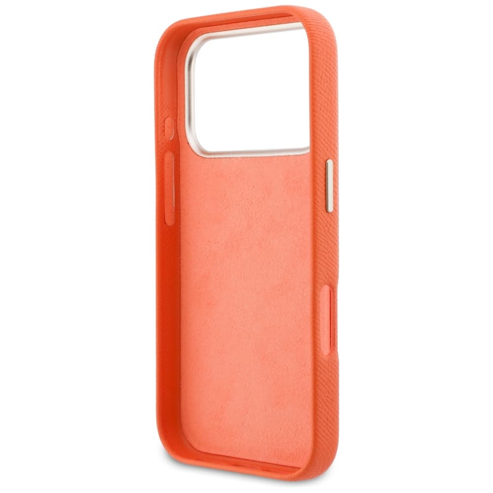 Guess - pevné pouzdro Resin Logo (GUHCP17L5PS4RGGO) - iPhone 17 Pro - oranžová - náhled 5
