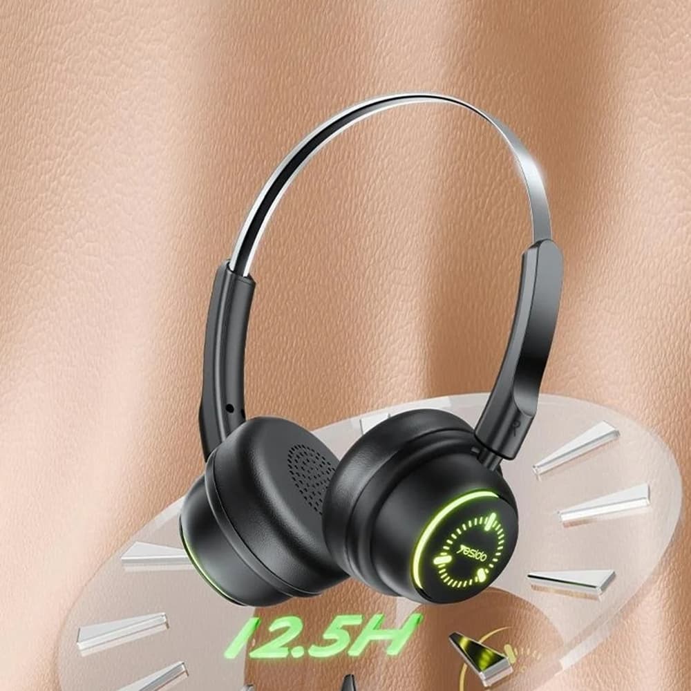Yesido - Bezdrátová sluchátka (EP15) - pro děti, s Bluetooth, 40mm měniče, 300mAh - Černá - náhled 5