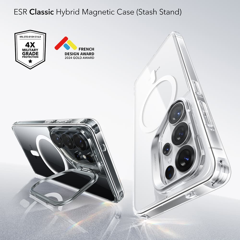 ESR - Classic Hybrid HaloLock Kickstand - Samsung Galaxy S26 Ultra - průhledný - náhled 5
