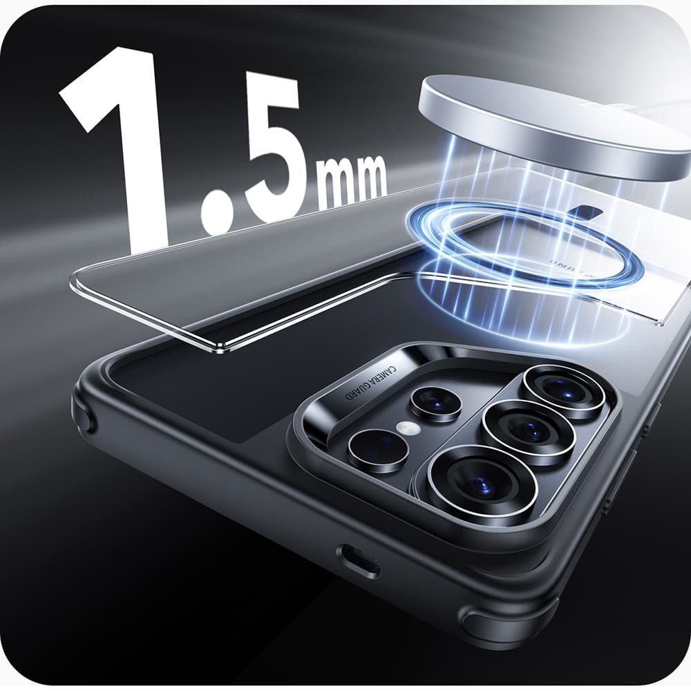 ESR - Classic Hybrid HaloLock - Samsung Galaxy S26 Ultra - průhledná černá - náhled 5