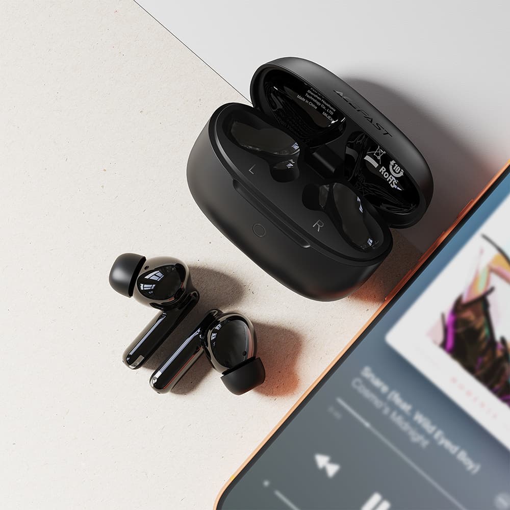 Bezdrátová sluchátka Acefast W7 TWS AI Noise Cancelling černá - náhled 5