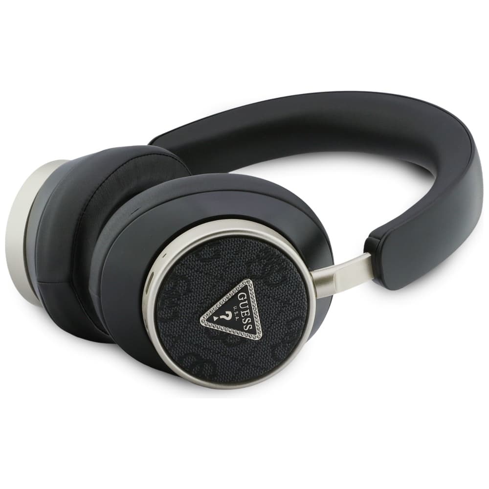 Guess - Bezdrátová sluchátka 4G Triangle Logo (GUBHC15P4MRCTK) - Bluetooth, ENC, Přes uši, Eko-kůže - Černá - náhled 5
