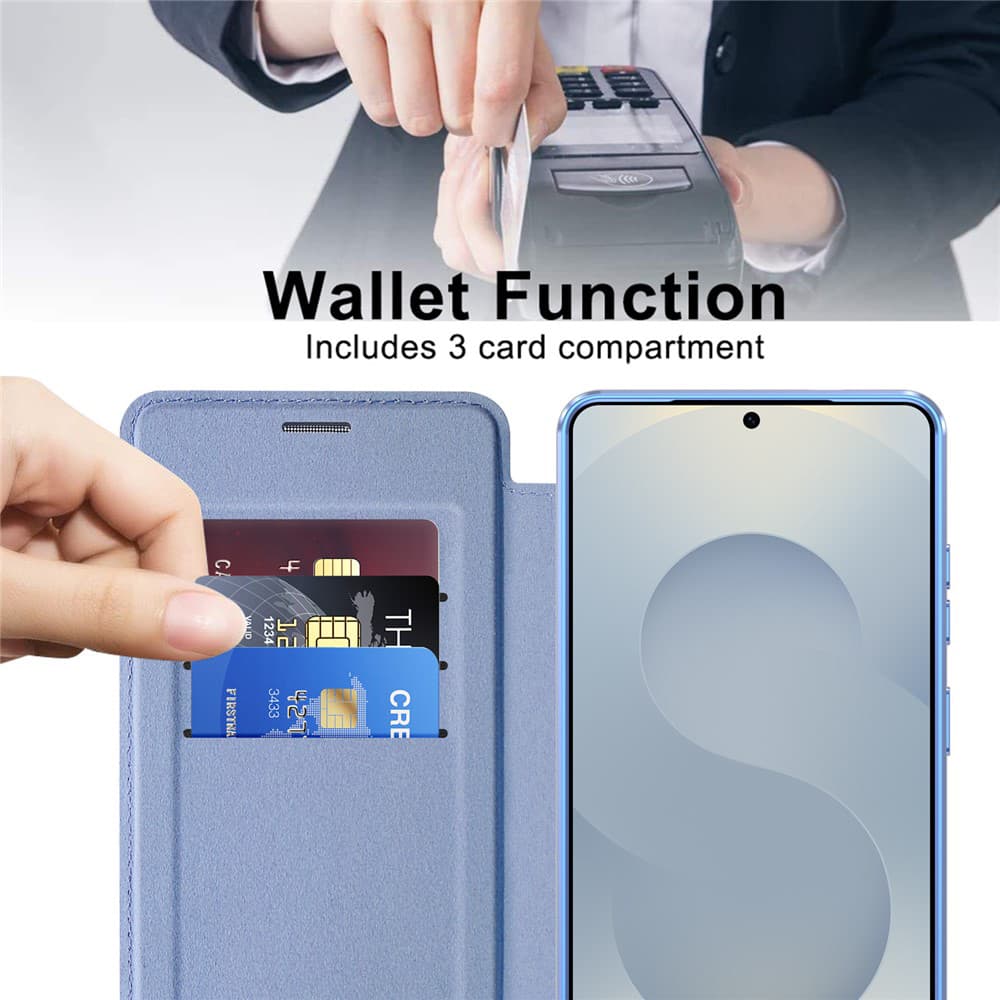 Techsuit - SmartMag book case - Samsung Galaxy S26 Ultra - světle modrá - náhled 5
