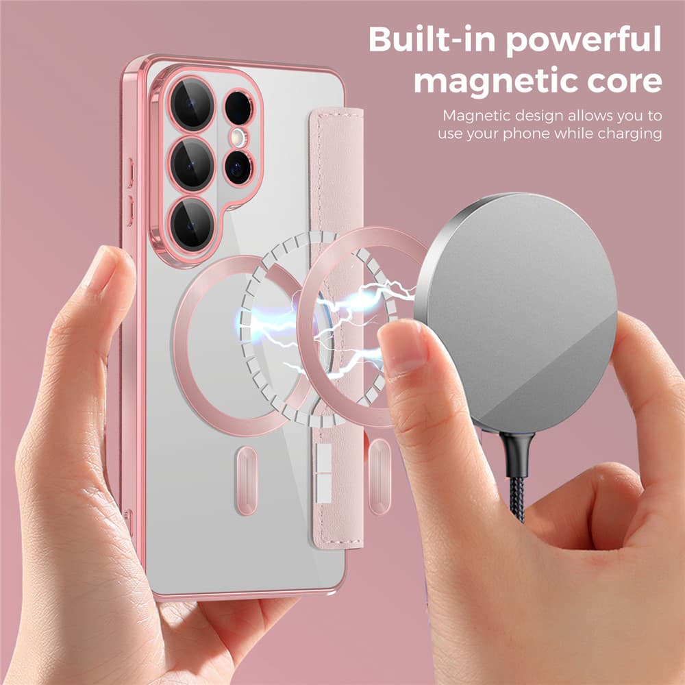Techsuit - knížkové pouzdro SmartMag pro Samsung Galaxy S26 Ultra - růžová - náhled 5