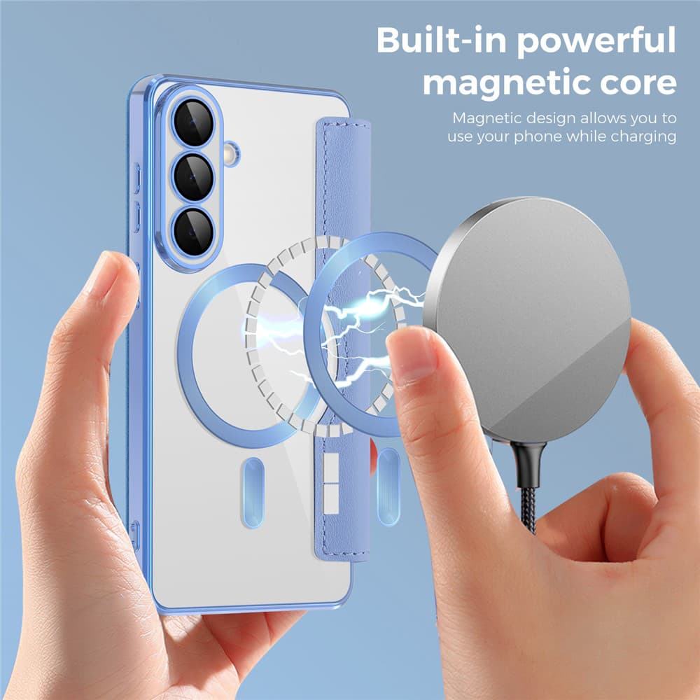 Techsuit - SmartMag knížkové pouzdro - Samsung Galaxy S26 - světle modrá - náhled 5