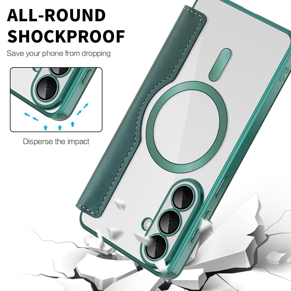 Techsuit SmartMag knížkové pouzdro Samsung Galaxy S26 zelená - náhled 5
