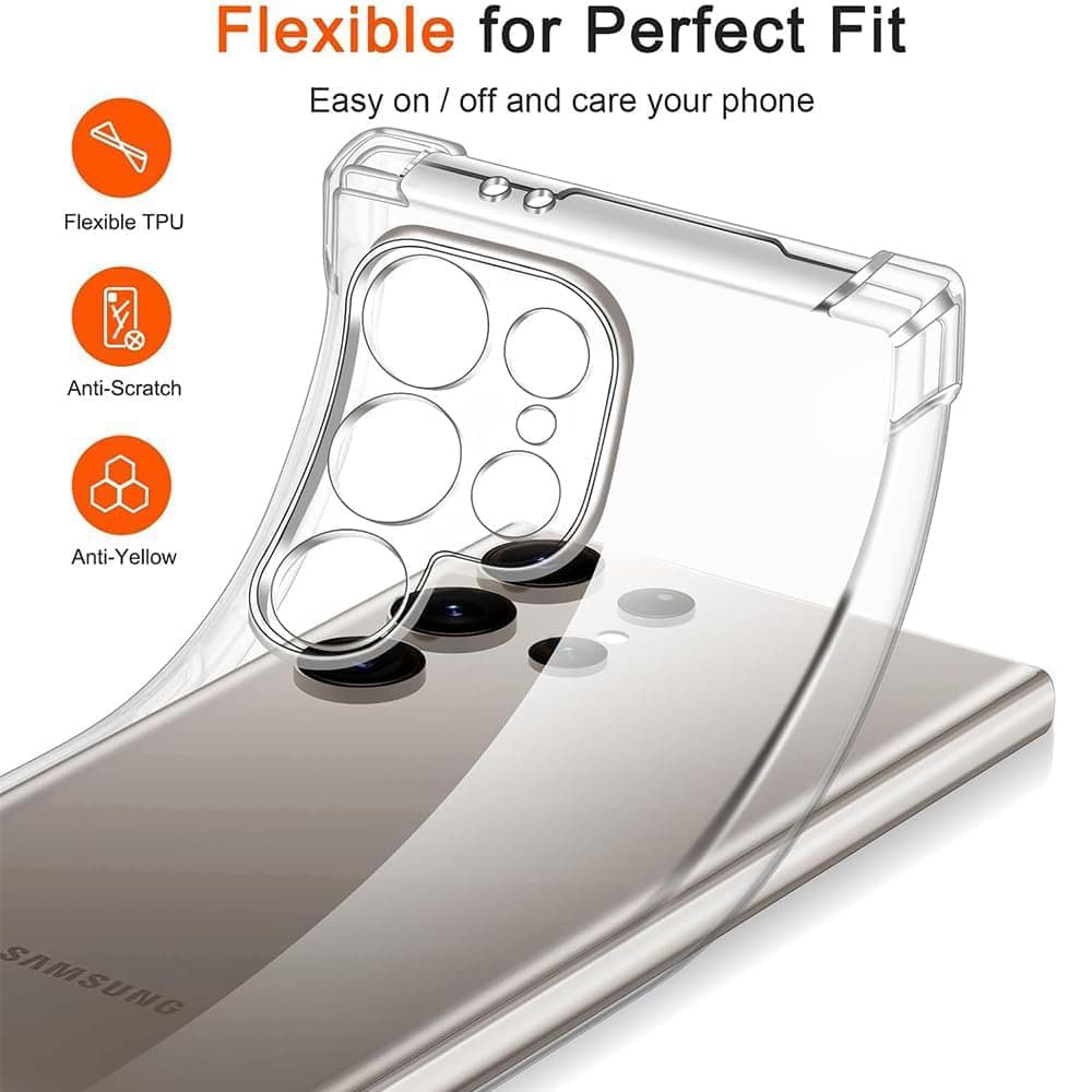 Techsuit - Shockproof Clear Silicone MagSafe - Samsung Galaxy S26 Plus - Čirá - náhled 5