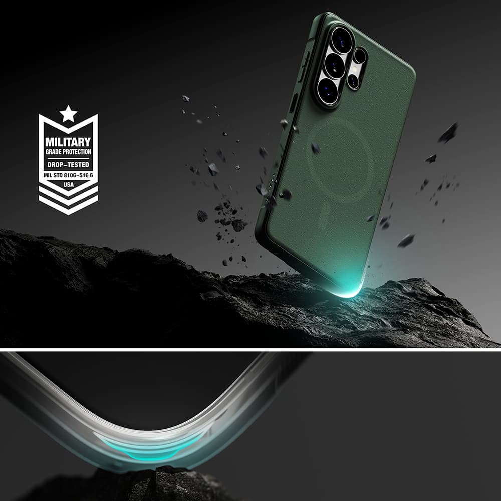 Ringke - Onyx MagSafe - Samsung Galaxy S26 Ultra - Tmavě zelená - náhled 5