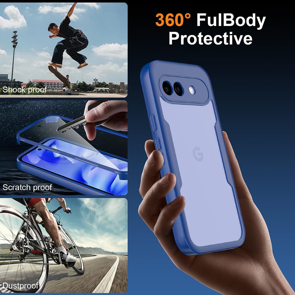 Kryt se sklem Techsuit ColorVerse 360 Series - Google Pixel 10a modrý - náhled 5