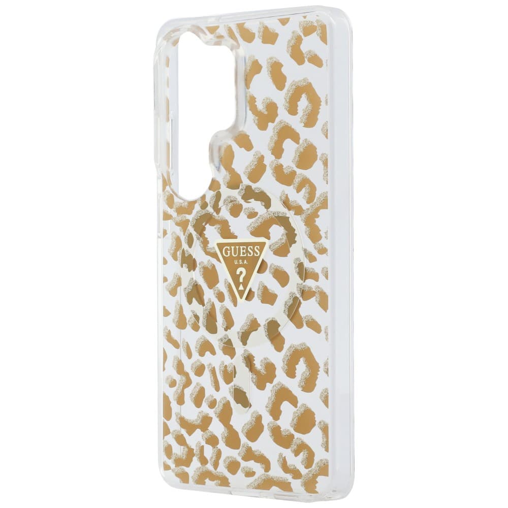 Guess - Kryt IML Leopard Print Triangle MagSafe (GUHMS26LHLEGTGLW) - Samsung Galaxy S26 Ultra - hnědý - náhled 5