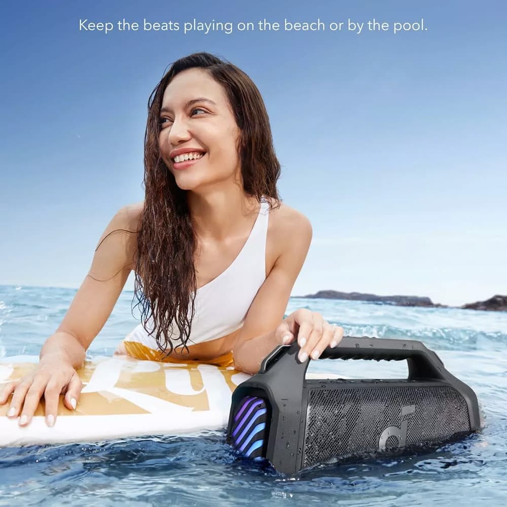 Anker - Bezdrátový reproduktor SoundCore Boom 2 Plus (A3134011) - Bluetooth 5.3, 140W, BassUp 2.0, Powerbanka, IPX7, RGB - Černá - náhled 5